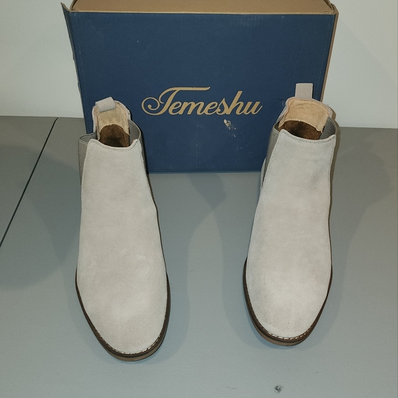 temeshu Other - Men's Beige Suede Boots